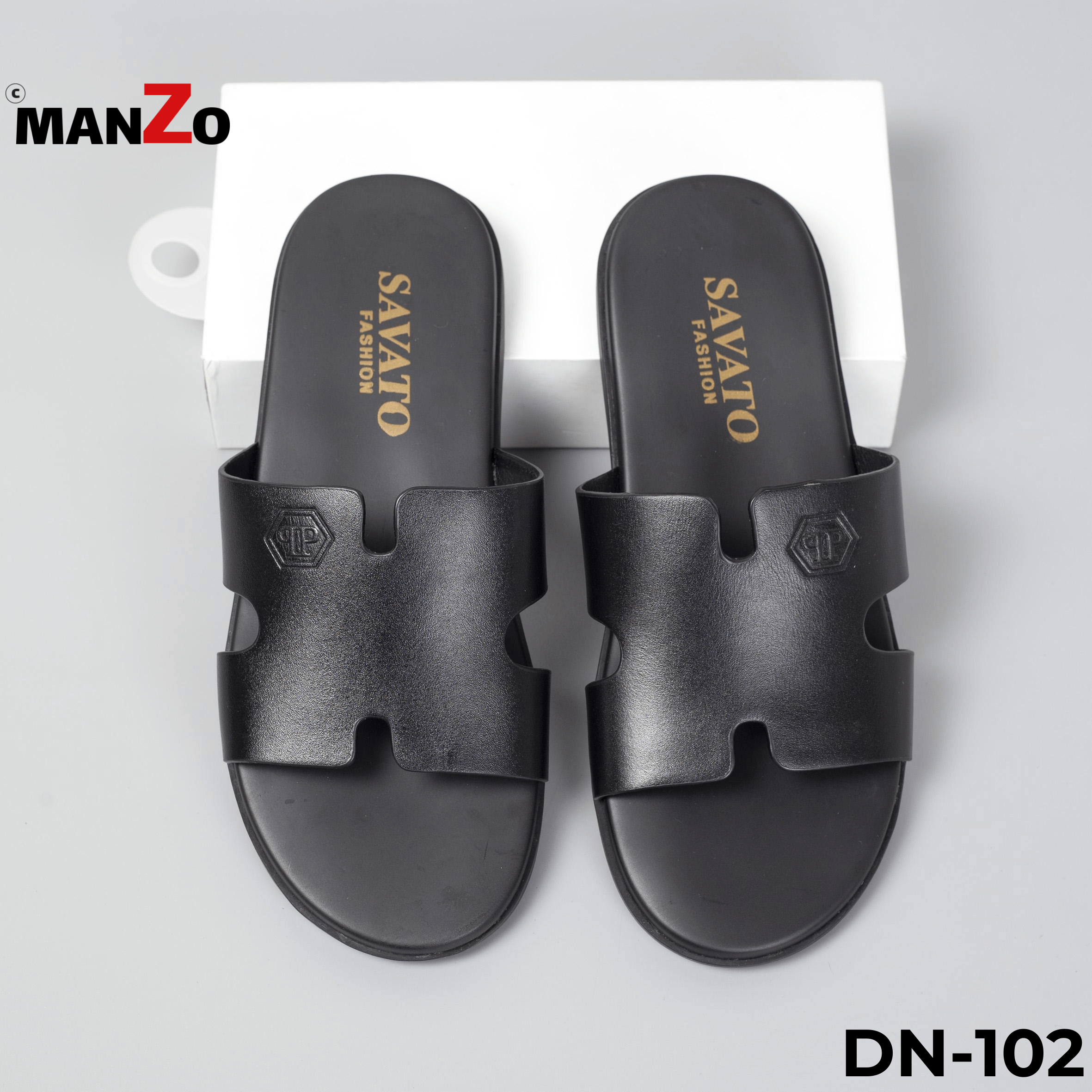 Dép nam da bò cao cấp - Manzo 102