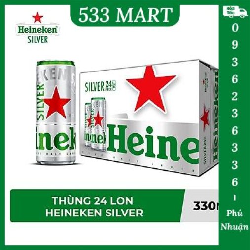  Bỏ sỉ Thùng 24 lon Bia Heineken silver x 330ml  tốt nhất có thể 1891350441_VNAMZ-8583968863