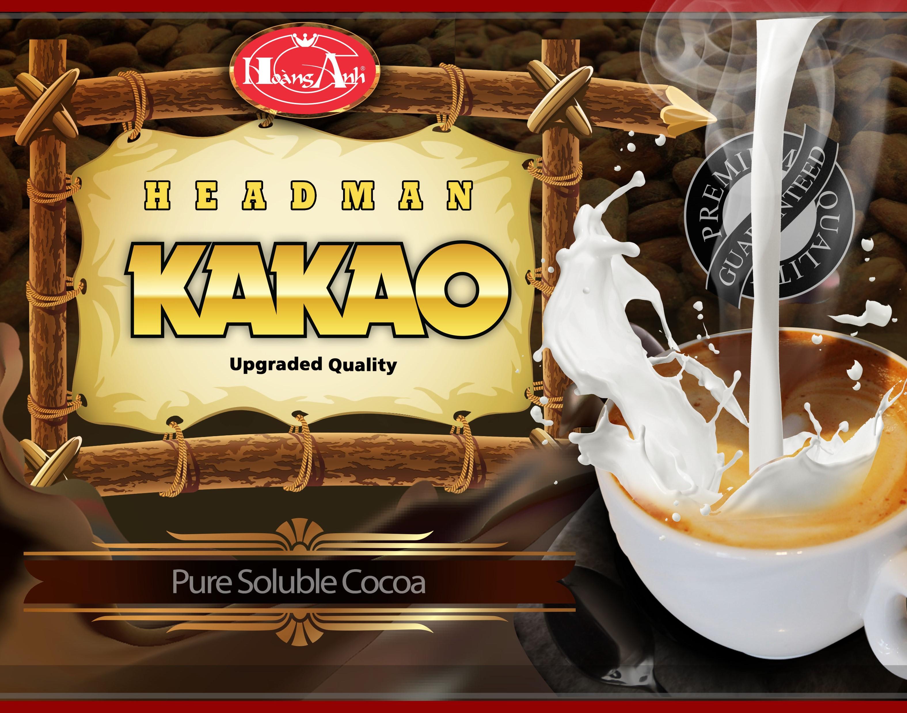 Bột cacao Headman ( 2 in 1 ) Túi thiếc 500 gr ( Bộ 2 gói)