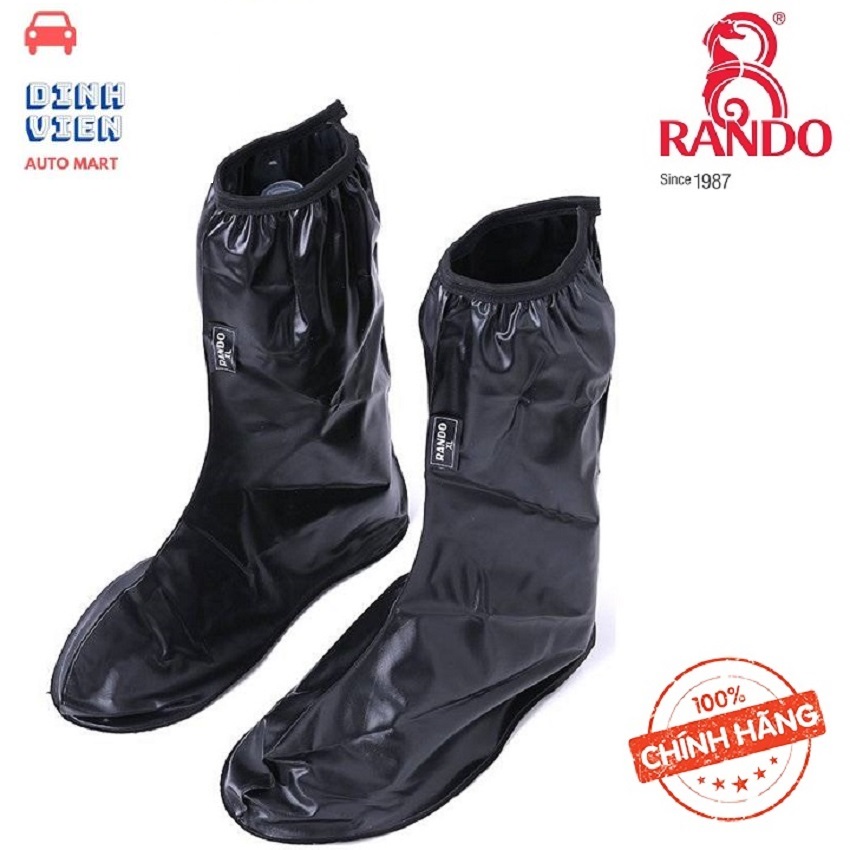 HCM THÔNG DỤNG Giày Boots Đi Mưa Rando Màu đen giúp che mưa an toàn và