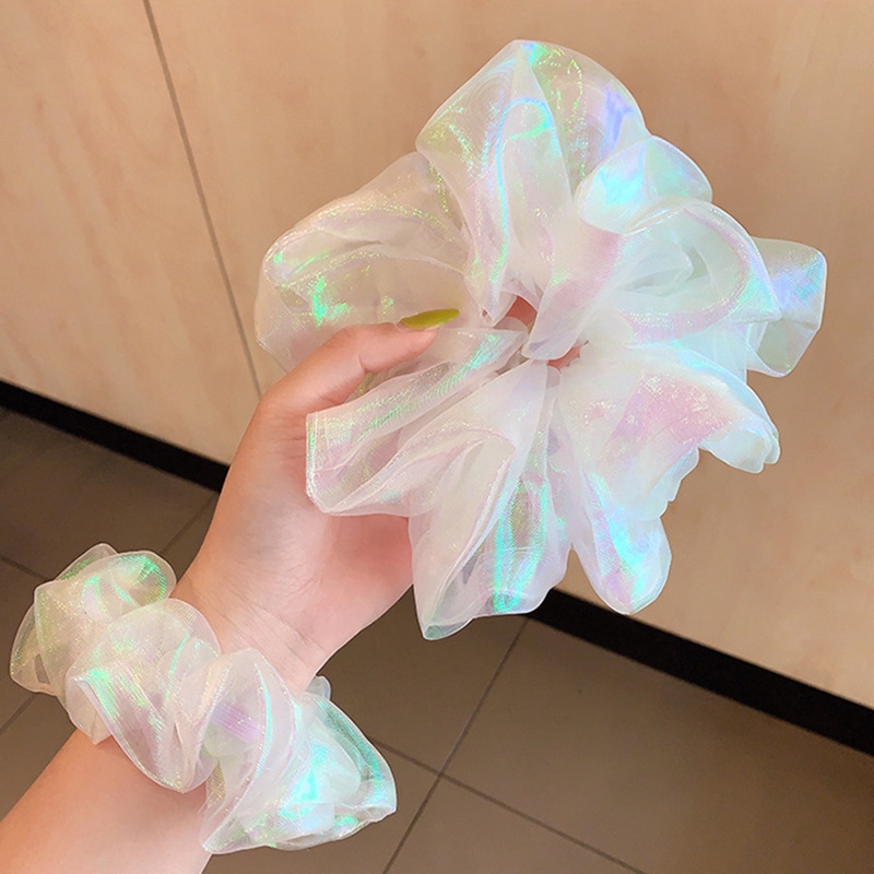 Dây buộc tóc vải phản chiếu trong suốt cute - 1 Dây cột tóc
