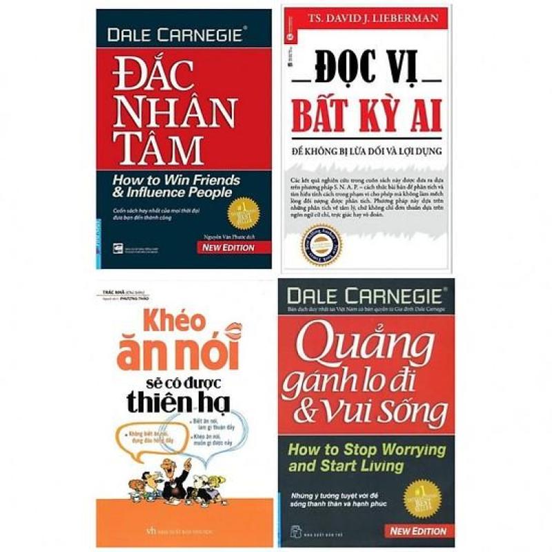 Mua Combo đắc nhân tâm + đọc vị bất kì ai + quẳng gánh lo đi và vui sống+ khéo ăn nói có được thiên hạ ( bộ 4 cuốn )