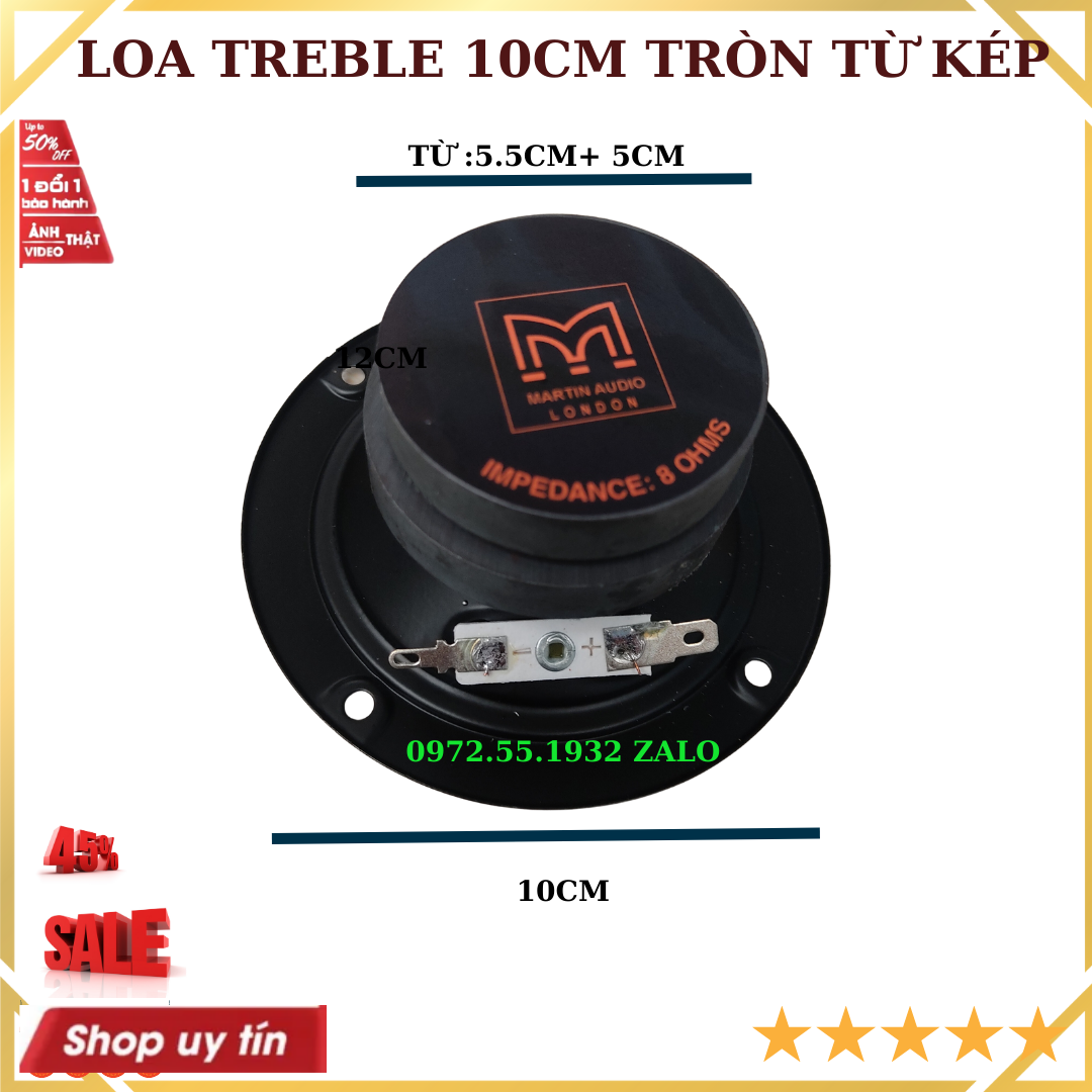 Loa treble martin từ kép cao cấp công suất 120w nhập khẩu giá 1 chiếc
