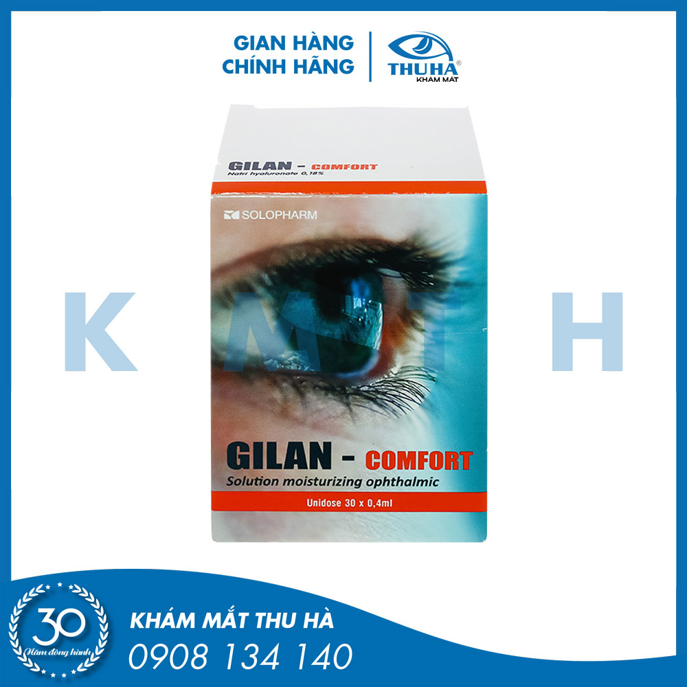 Dung dịch nhỏ mắt Gilan-Comfort 0.18% (hộp 30 ốngx0.4ml)