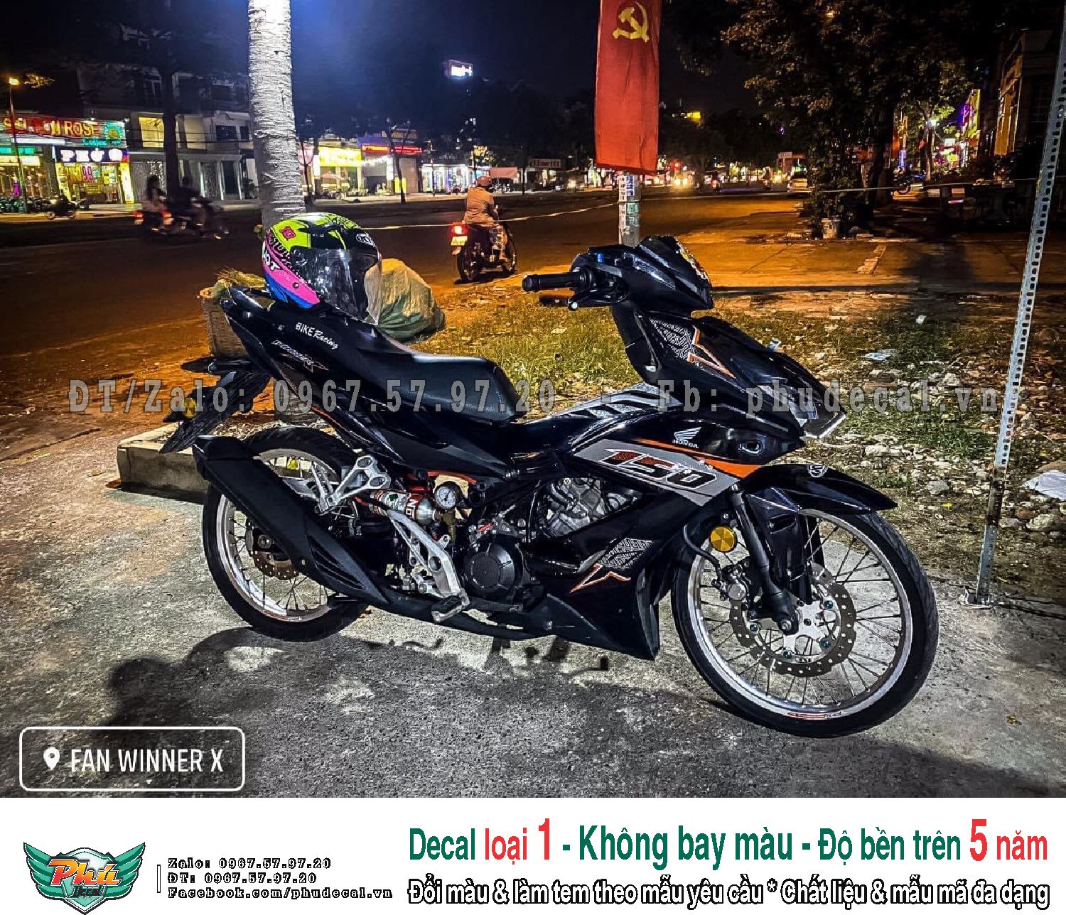 Tem rời Winner X đen cam (p)