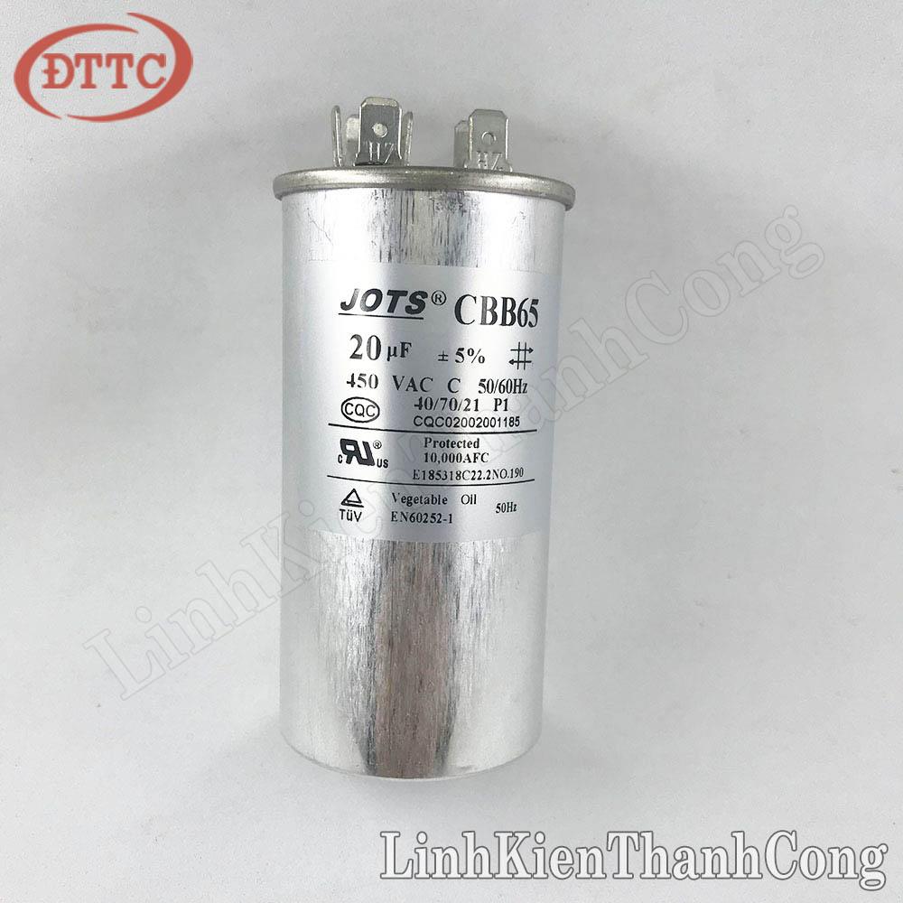 Tụ CBB65A-1 20uF 450VAC