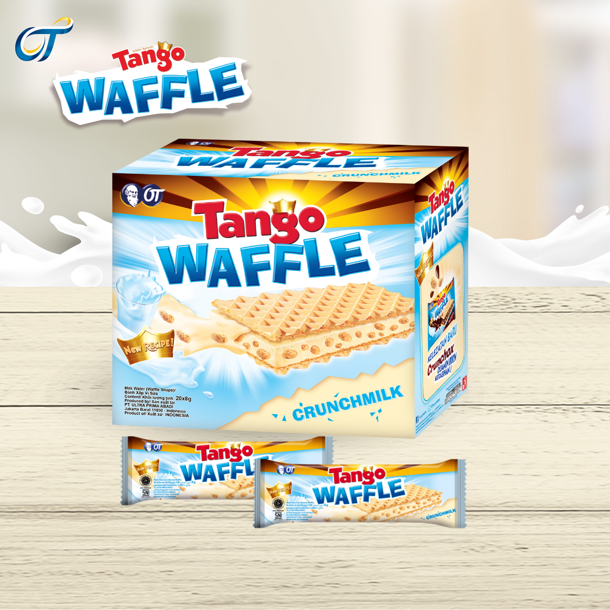 Tango _ Bánh xốp kem Sô cô la/ sữa/ phô mai (20 cây x 8g / hộp)