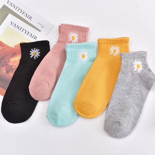 [HCM]COMBO 10 TẤT CỔ NGẮN HOA CÚC