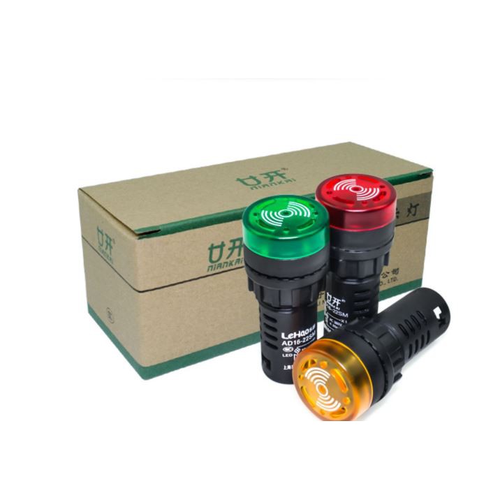 Đèn báo có còi phi 22 / phi 16 màu đỏ vàng xanh 220V / 24V