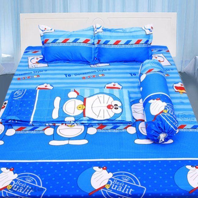 Bộ Ga Nệm Cotton Hình Mèo Máy M8x2M