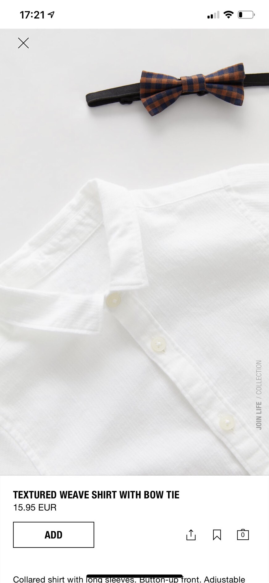 Áo sơ mi trắng cổ nơ Zara