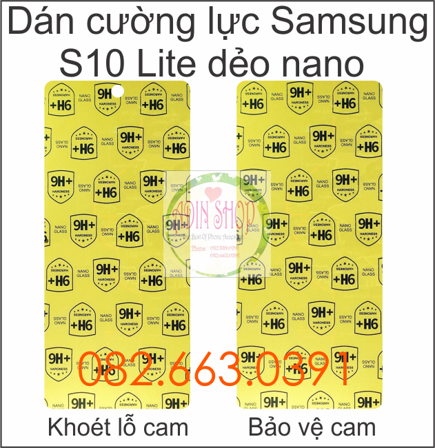 Dán cường lực Samsung S10 Lite dẻo nano siêu bảo vệ
