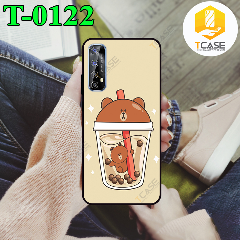 Ốp lưng Tcase dành cho Realme 7 in hình trà sữa cute