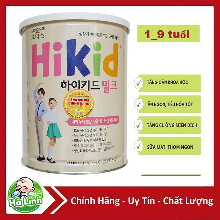 Sữa Hikid Vani, Socola, Premium 600g (Date 2026)