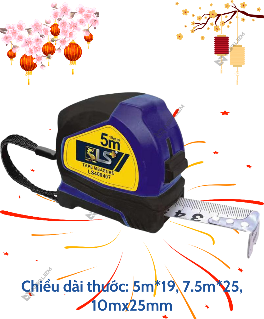 Thước bọc cao su 2 mặt LS+