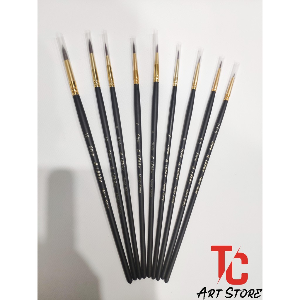 [ Tc Art ] Cọ Tỉa, Cọ Nét Lohev Đầu Nhọn