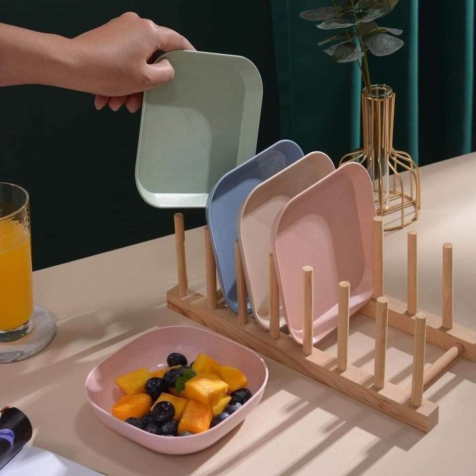 Set 8 đĩa lúa mạch vuông siêu cưng