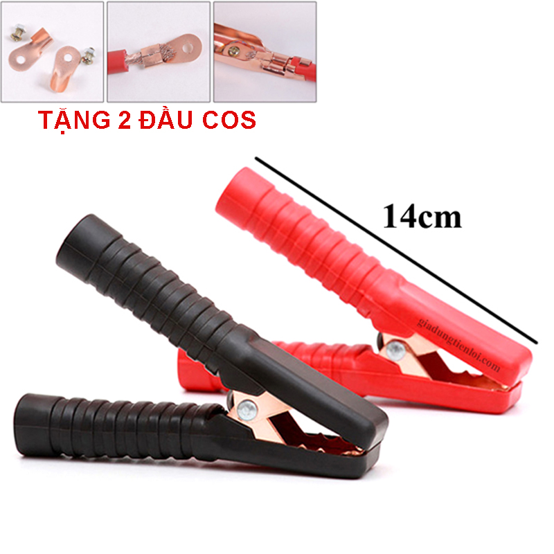 Một cặp đầu kẹp bình ắc quy - kẹp cá sấu to