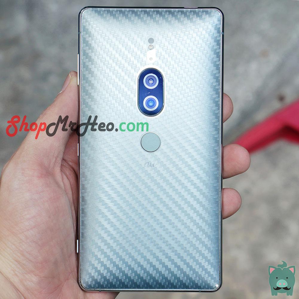 SKin Dán Mặt Sau Lưng Vân 3D Sony Xperia XZ2 - XZ2 Compact - XZ2 Premium (Carbon, Hộp, Nhám)