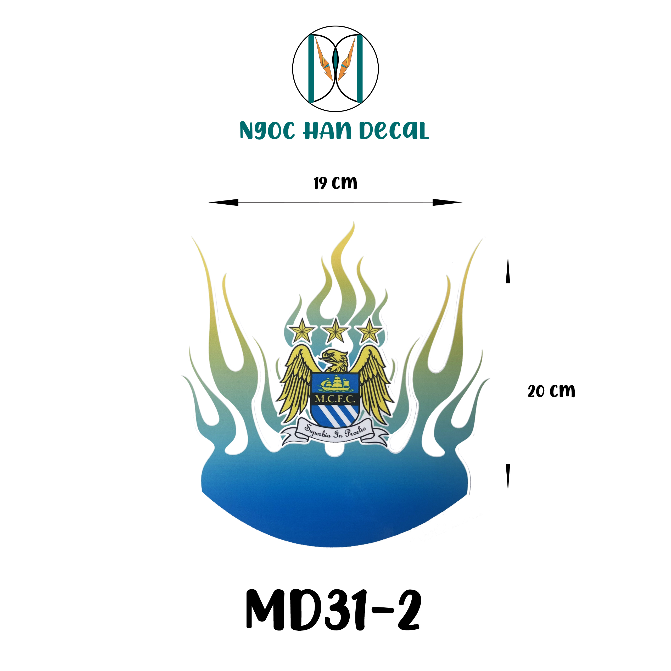 TEM DÁN MỎ DÈ TRƯỚC SAU XE MÁY - MD31