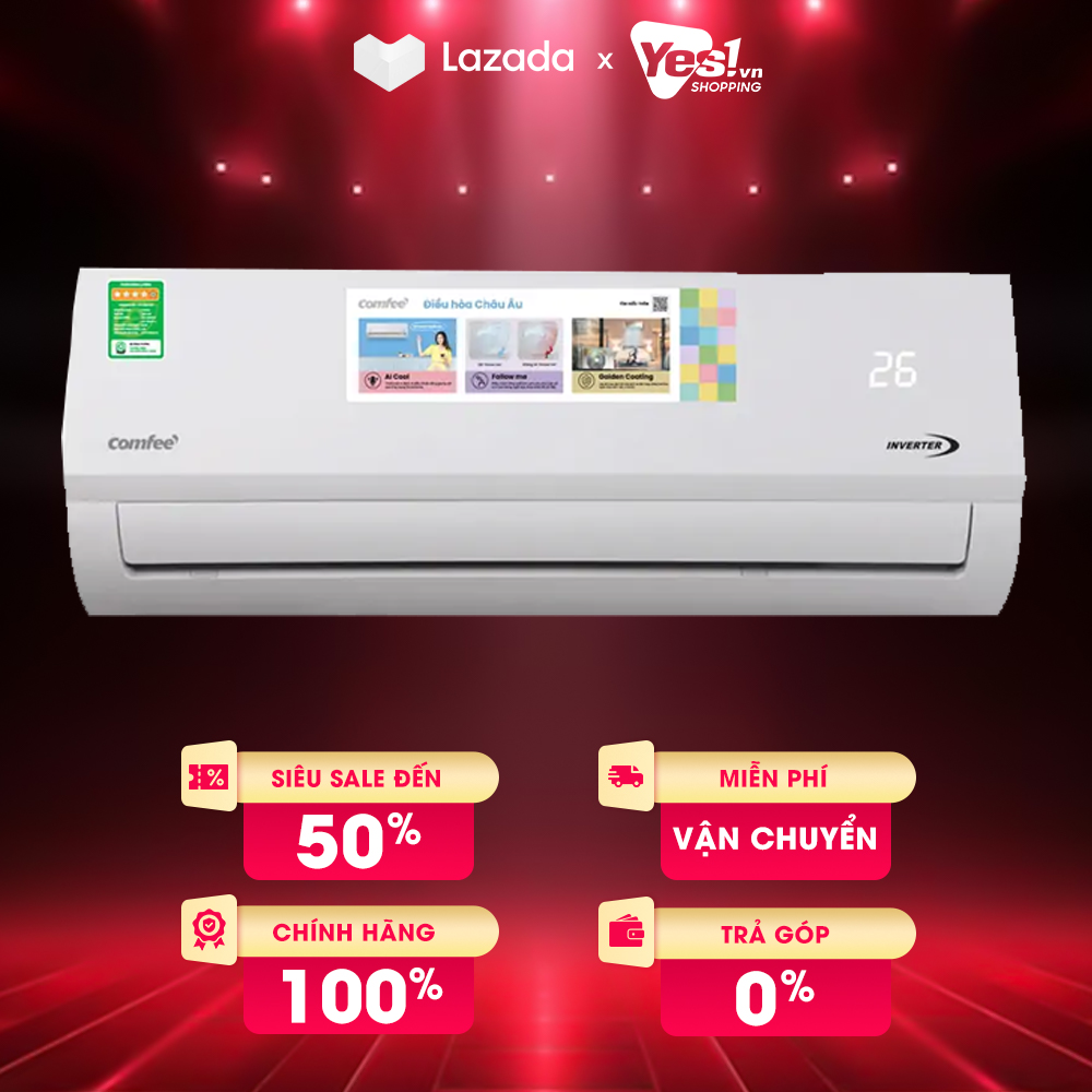 Máy lạnh comfee inverter 1 hp cfs-10vaff-v - giao hàng toàn quốc - freeship hcm