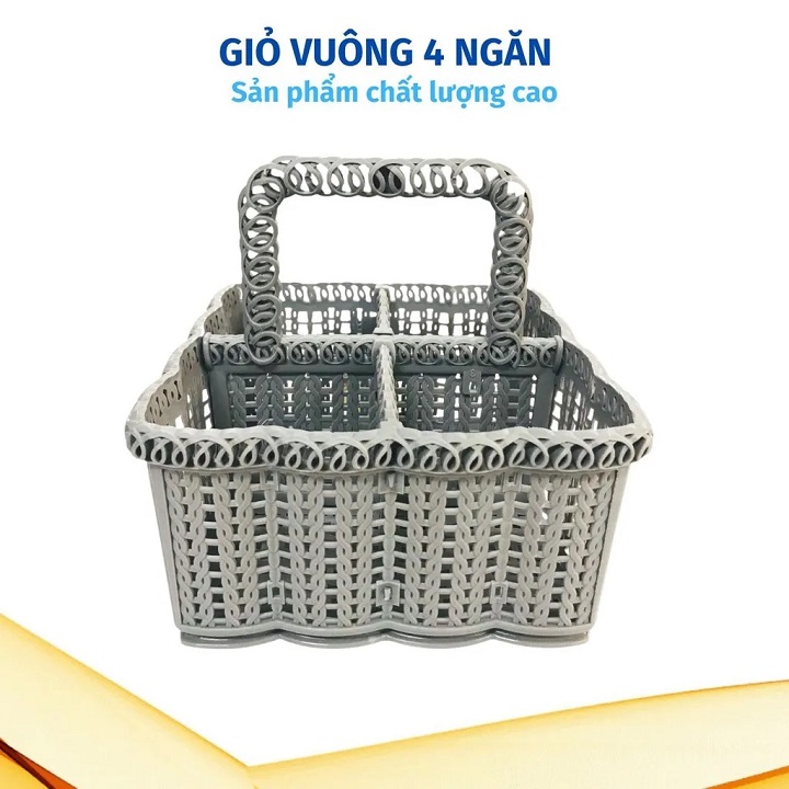 Giỏ đựng đồ 4 ngăn đa năng nhựa cao cấp