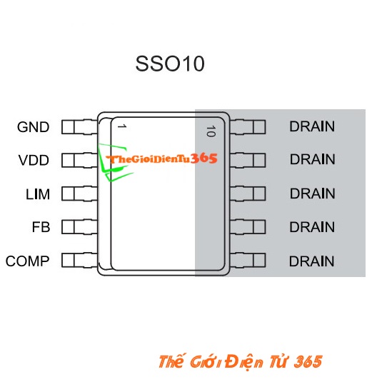 IC Nguồn Viper06L SOP – 10 SMD Chân Dán