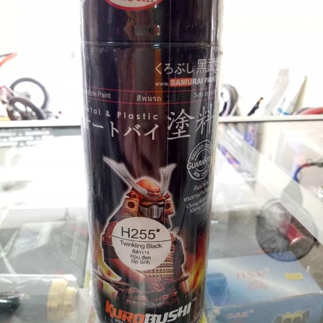 Sơn xit Samurai H255 màu đen nhánh Honda  Twinkling Black