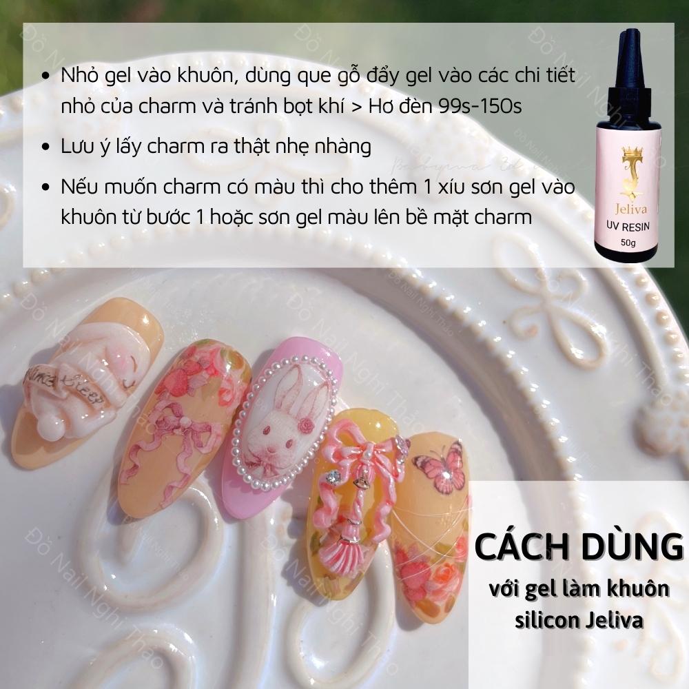 Khuôn silicon nail làm charm