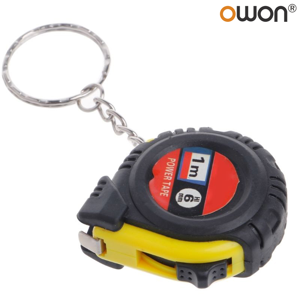 Farfi 1m Mini Retractable Ruler Tape Measure Key Chain Style Home Work Measuring Tool