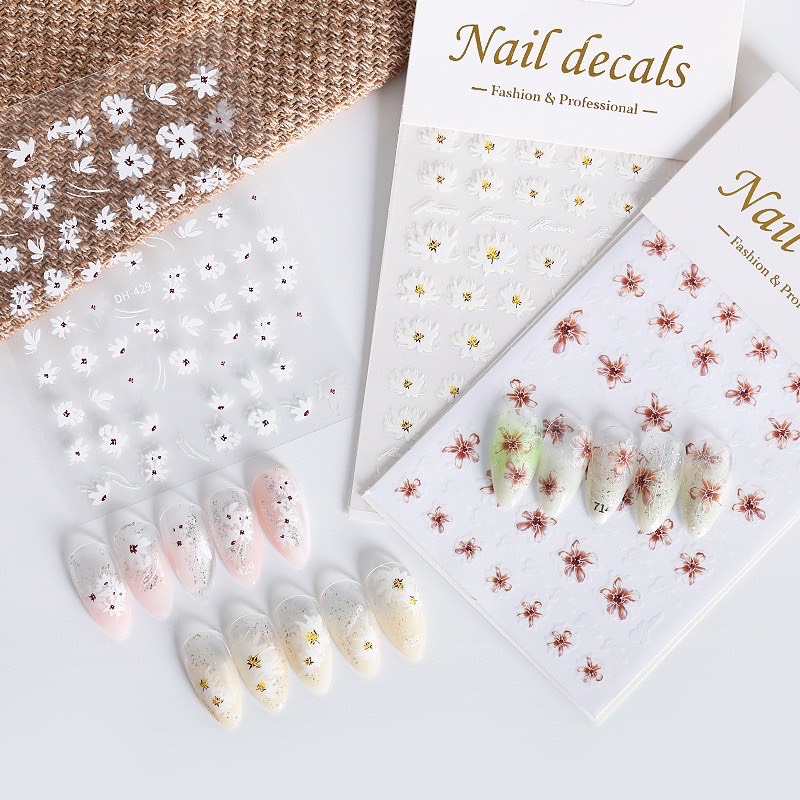 Sticker dán móng tay nail mẫu 3d mới