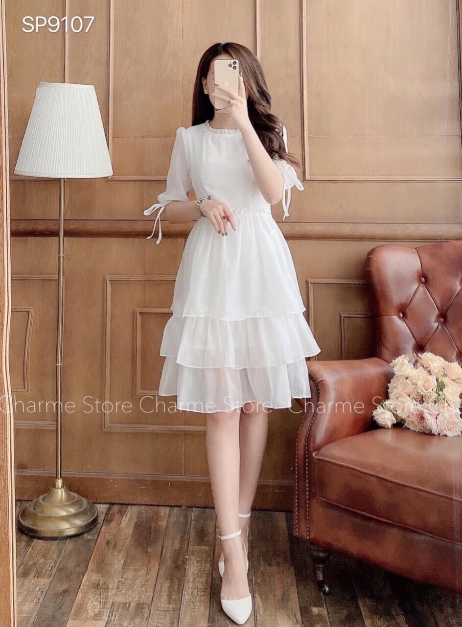 Đầm Form Xòe Tay Lỡ Dễ Thương DH07 – Đầm mang đến phong cách nhẹ nhàng,  xinh xắn cho bạn gái