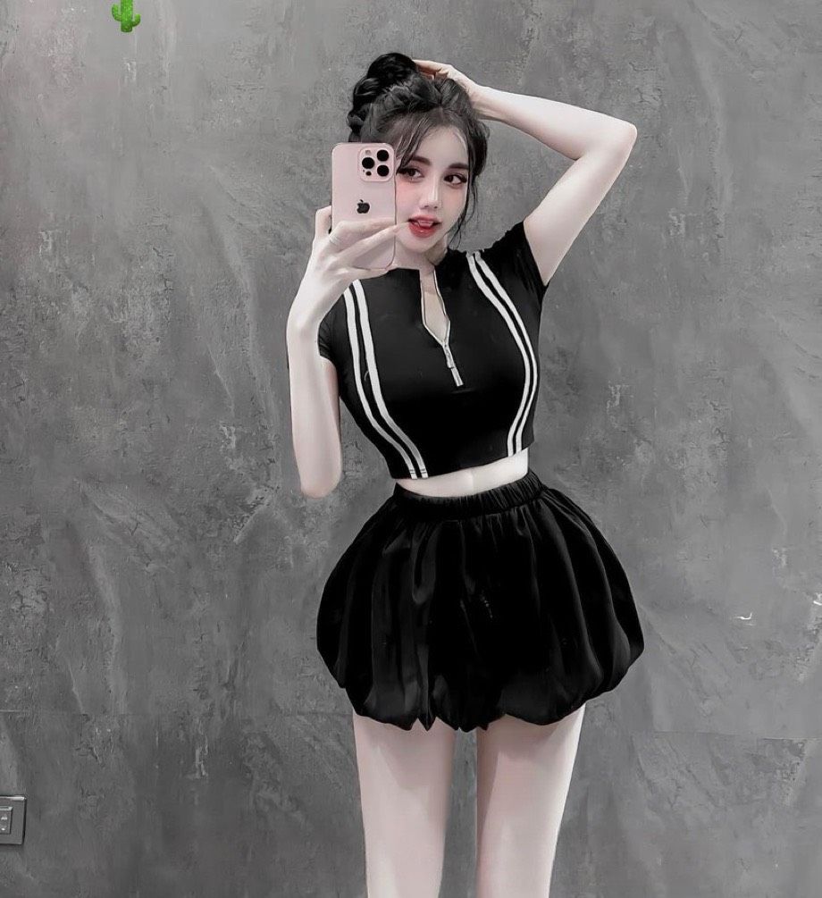 Set áo zip kéo đồng + Q bí siu đẹp