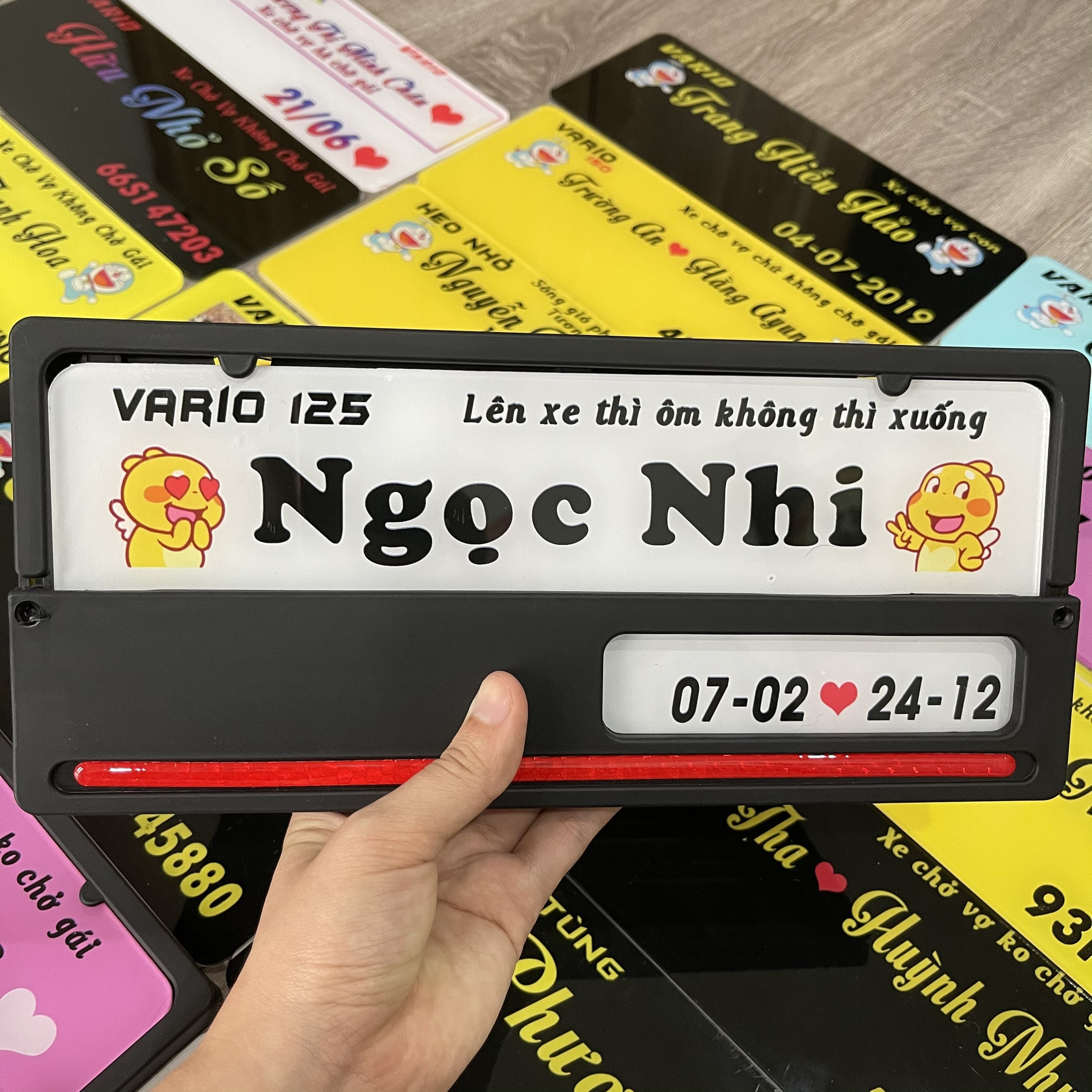 Bảng tên xe máy kiểu Indo full phụ kiện