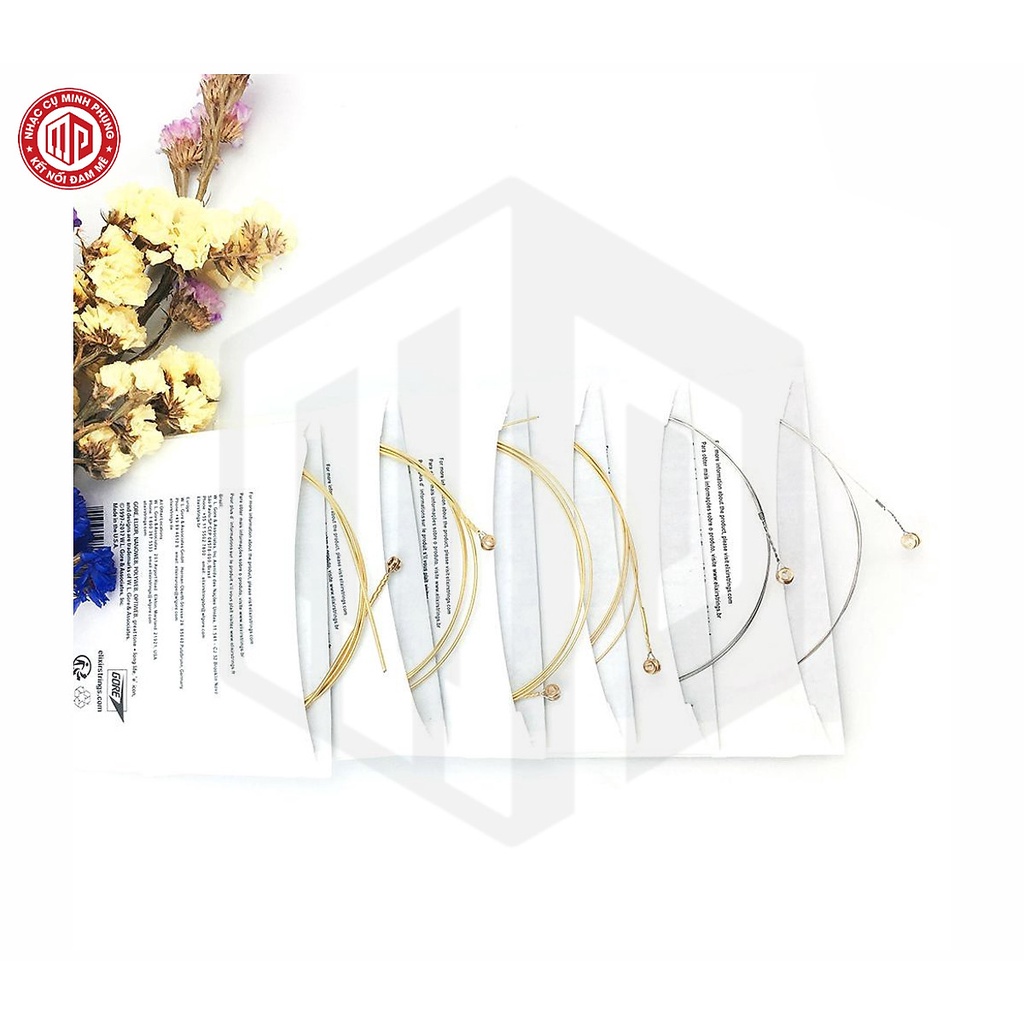 Bộ Dây đàn Acoustic Guitar Strings Elixir 11027 Nanoweb 80/20 Bronze Acoustic Guitar Strings 11-52 — E20-11027
