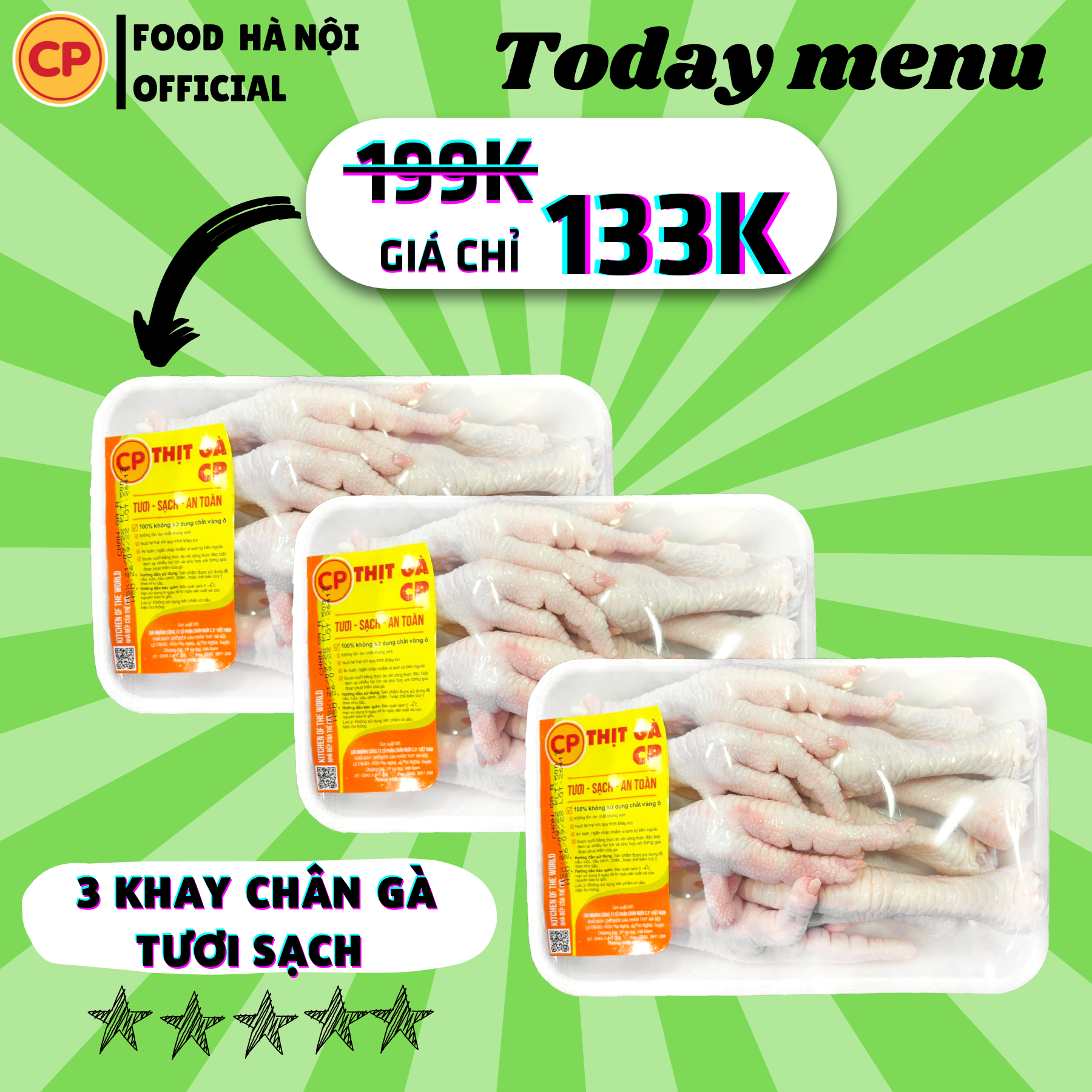 Combo TODAY MENU khay gà CP nhiều loại