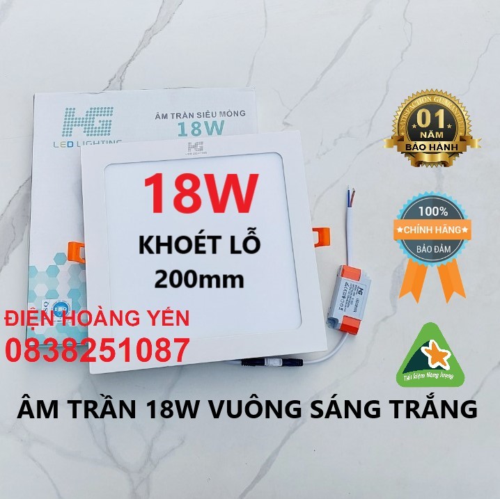 Đèn led âm trần siêu mỏng 18w hg