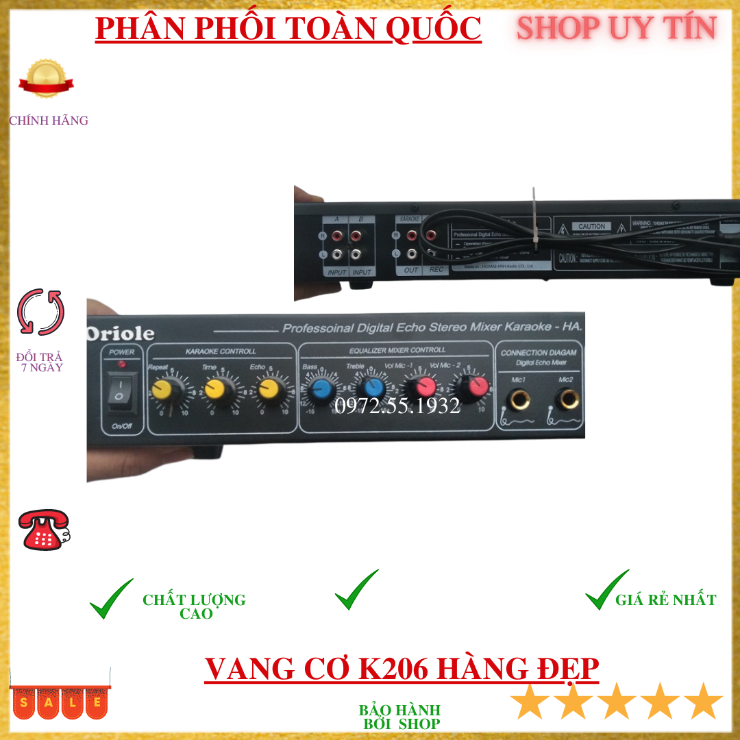 Vang cơ KARAOKE ORIOLE Tạo vang hay