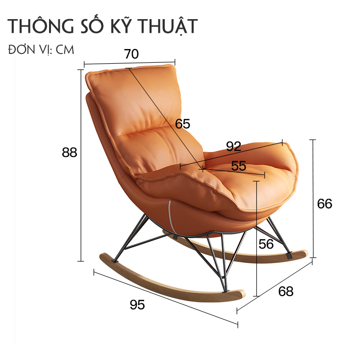 [ TẶNG GHẾ ĐÔN ] Ghế Sofa bập bênh thư giãn văn phòng _ Hona buy