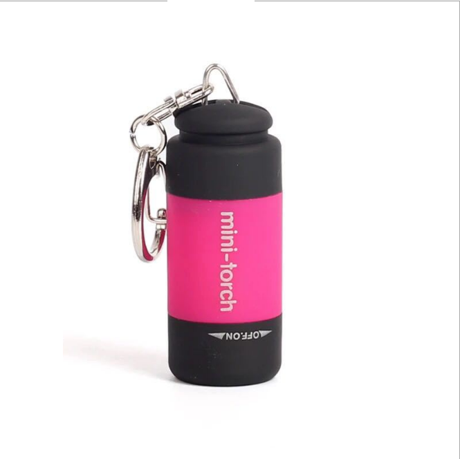 Keychain light Mini USB rechargeable torch-waterproof torch-super bright flashlight-mini flashlight-black handheld battery-Storm Light-