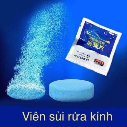 Combo 10 Viên sủi rửa kính xe ô tô chuyên dụng , viên sủi nén 1 viên pha với 4 lít nước chăm sóc kính lái oto xe hơi