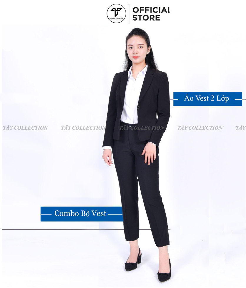 Bộ Vest Quần Âu Nữ 2 Lớp Cao Cấp