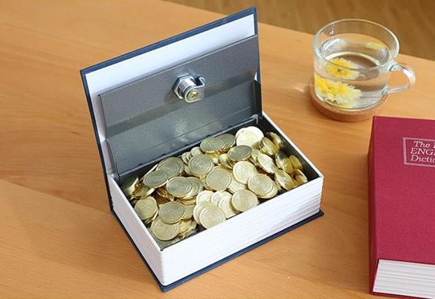KÉT SẮT MINI HÌNH QUYỂN SÁCH CAO CẤP SIÊU ĐỘC ĐÁO