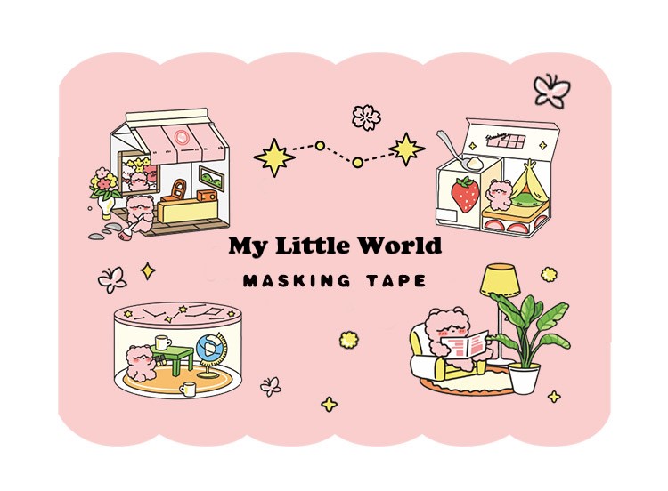 [HCM][INFEEL.ME] Set washi sticker dạng dài MY LITTLE WORLD