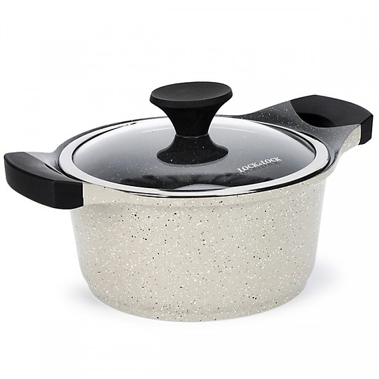 Bộ Lock&Lock Stone 7 Lớp Nồi Đá 24cm Và Chảo Đá 28cm