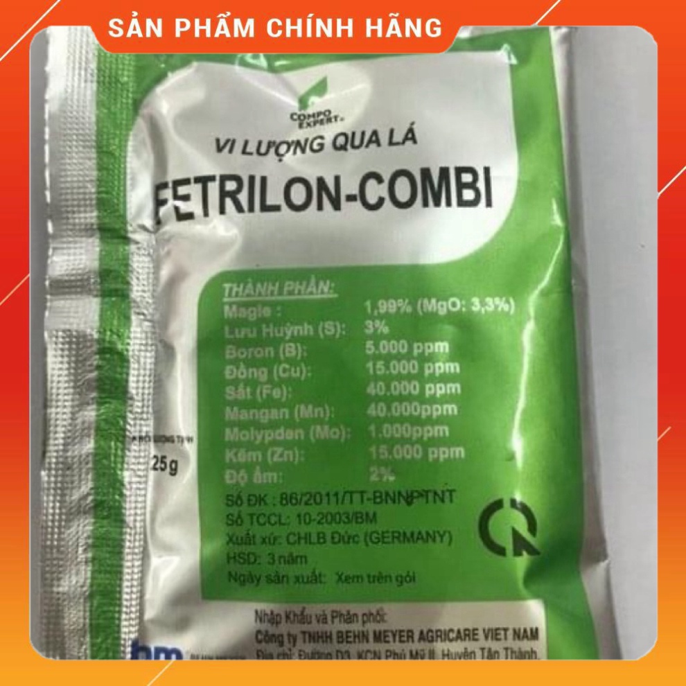 FETRILON-COMBI (phân bón vi lượng qua lá) 2.5g & 25g - Nông Dược Xanh Shop