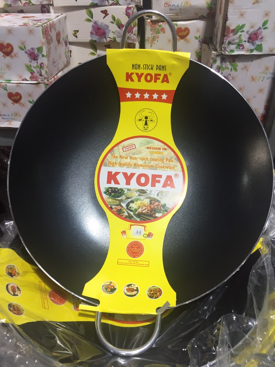 Chảo chiên xào 2 quai chống dính 42 cm kyofa cao cấp/chảo chống dính 2 quai