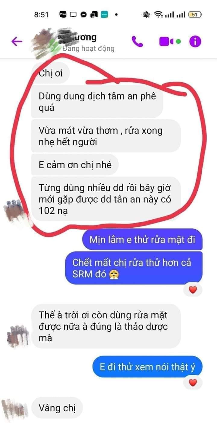 dung dich vệ sinh Tâm An