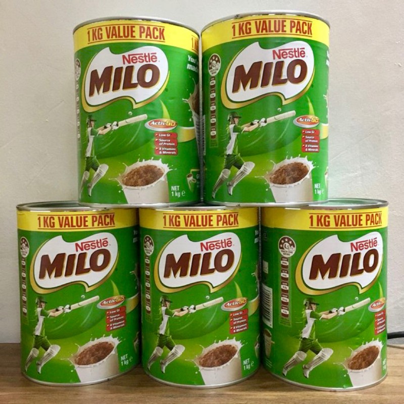 Bột Milo Nestle Úc Lon Thiếc 1Kg