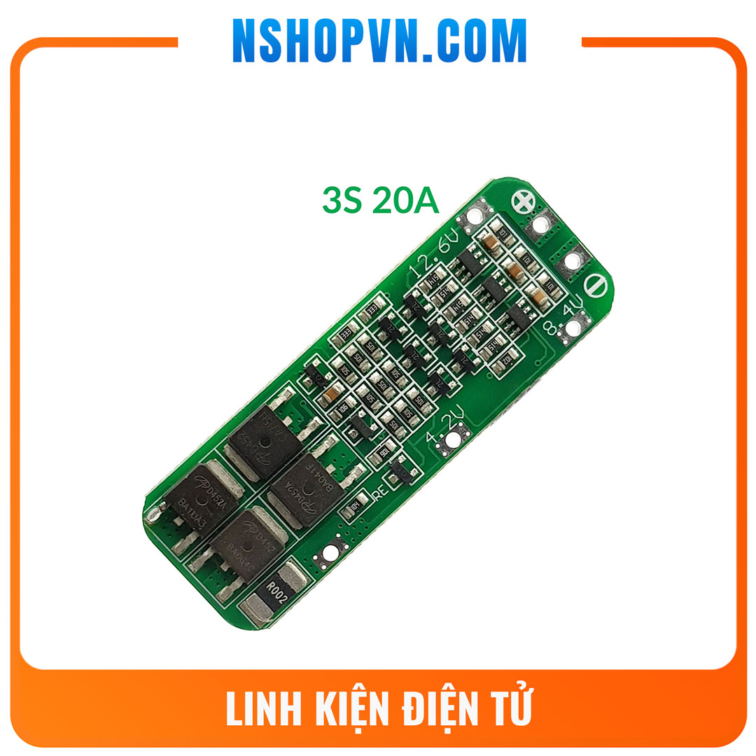 Mạch sạc và bảo vệ pin 3s 20a